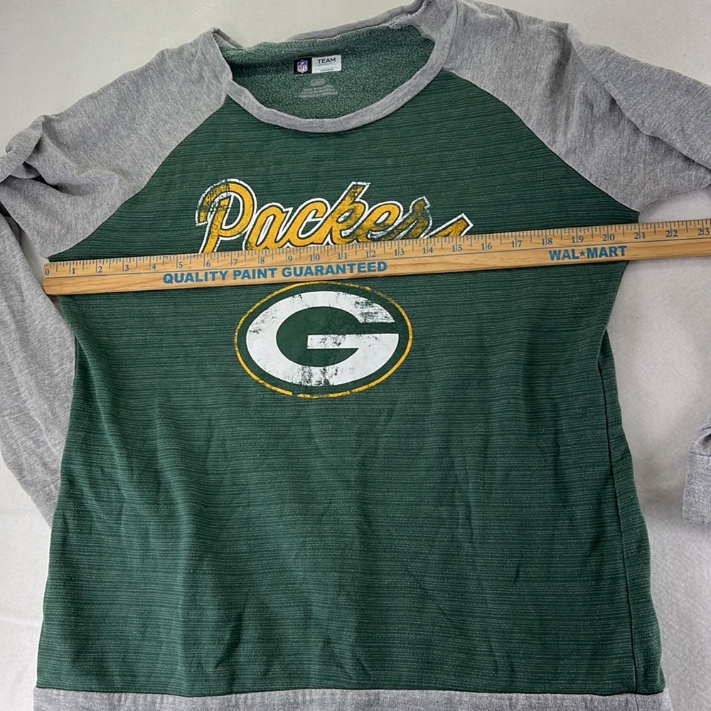 NFL Team Apparel Long Sleeve Shirt Green Bay Packers Football Green Womens L - Picture 6 of 10